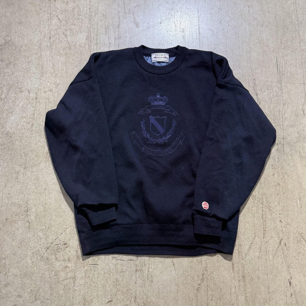 Belika Sweatshirt Mens Large Pullover Blue Crest Windstopper Made Denmark